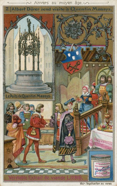 Albrecht Durer z wizytą u Quentina Matsysa, 1520 autorstwa European School