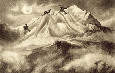 Alpinizm (litografia) autorstwa European School