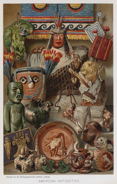 Antyki amerykańskie (chromolitho) autorstwa European School