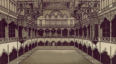 Anvers / Antwerpia: Bourse (litografia) autorstwa European School