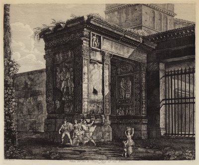 Łuk Septymiusza Sewera i Forum Boarium, Rzym, Włochy (rycina) autorstwa European School