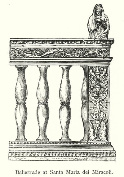 Balustrada w Santa Maria dei Miracoli (grafika) autorstwa European School