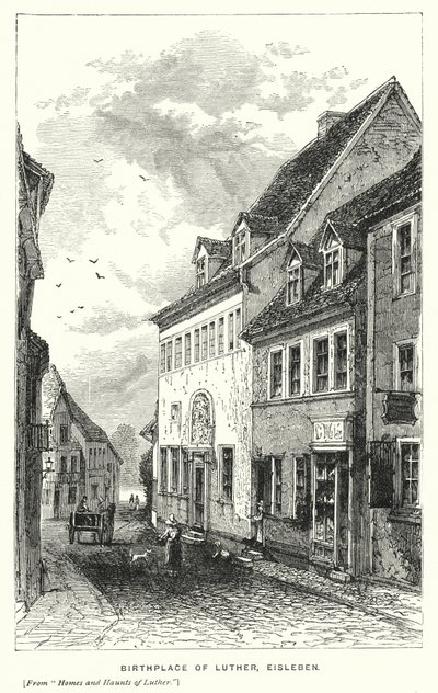 Miejsce urodzenia Lutra, Eisleben (rycina) autorstwa European School