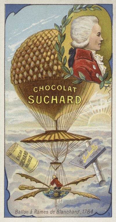 Balon Blanchards z wiosłami, 1784 autorstwa European School