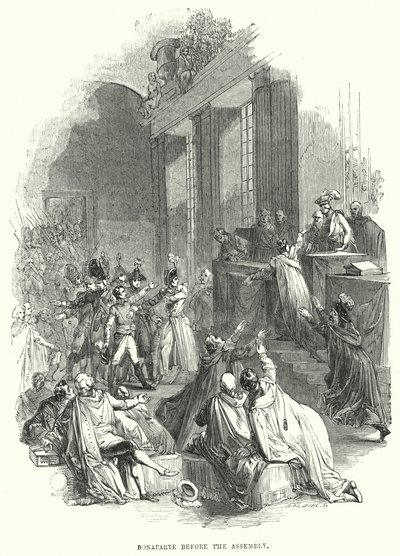 Bonaparte przed Zgromadzeniem (Grawerowanie) autorstwa European School