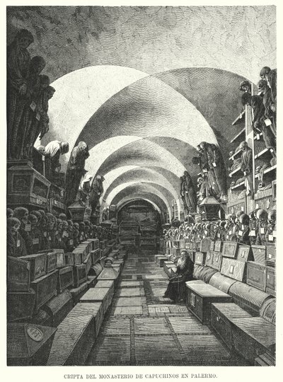 Katakumby Klasztoru Kapucynów, Palermo, Sycylia, Włochy (lito) autorstwa European School