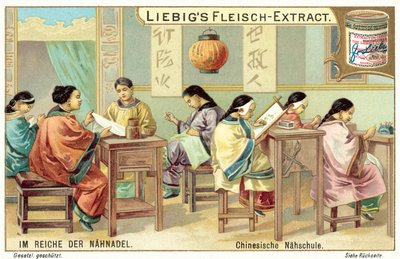 Chińska szkoła robótek ręcznych (chromolitho) autorstwa European School