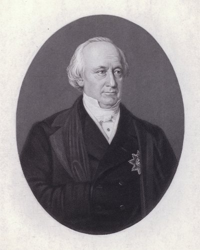 Christian Karl Josias von Bunsen, niemiecki dyplomata i uczony (grafika) autorstwa European School