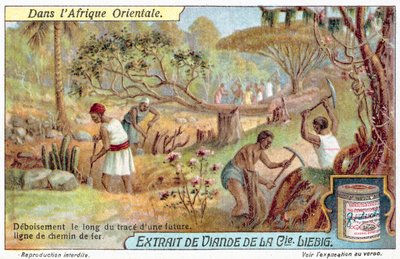 Udrożnienie trasy dla linii kolejowej (chromolitho) autorstwa European School