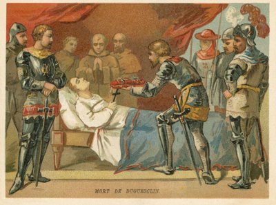 Śmierć Bertranda du Guesclina, francuskiego dowódcy wojskowego, 1380 autorstwa European School
