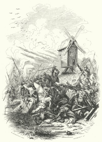 Śmierć Jana z Czech w bitwie pod Crecy, 1346 autorstwa European School