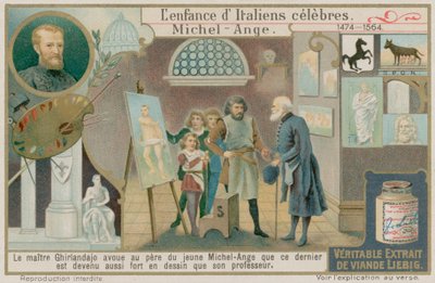 Domenico Ghirlandaio przygląda się pracy Michała Anioła autorstwa European School