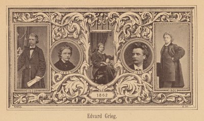 Edvard Grieg, norweski kompozytor (rycina) autorstwa European School