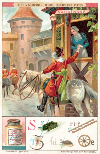 Pieśń ludowa (chromolitho) autorstwa European School