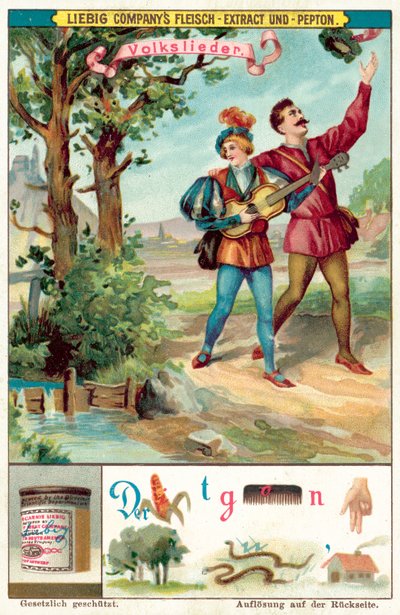 Pieśń ludowa (chromolitho) autorstwa European School