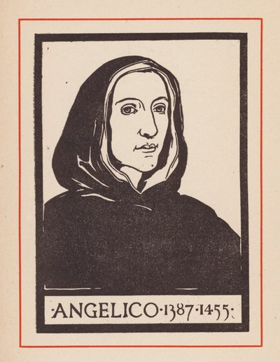 Fra Angelico, włoski artysta renesansowy (litografia) autorstwa European School