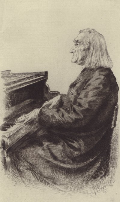 Franz Liszt (rycina) autorstwa European School