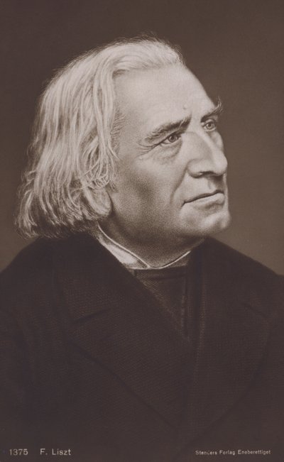 Franciszek Liszt, węgierski kompozytor (litografia) autorstwa European School