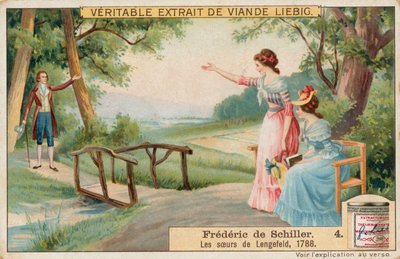 Friedrich Schiller, karta Liebig, początek XX wieku (chromo) autorstwa European School