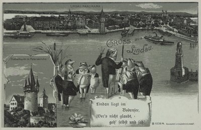 Koncert żab w Lindau (litografia) autorstwa European School