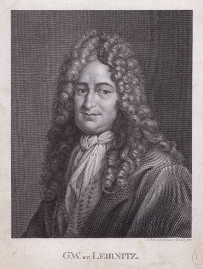 Gottfried Wilhelm Leibniz, niemiecki filozof, matematyk i politolog (rytownictwo) autorstwa European School