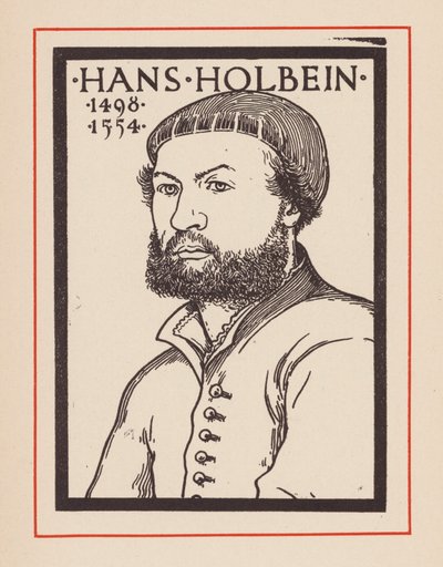Hans Holbein Młodszy, niemiecki artysta (litografia) autorstwa European School