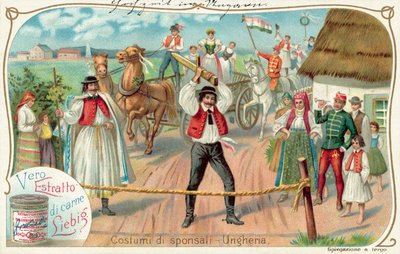 Wesele węgierskie (chromolitho) autorstwa European School