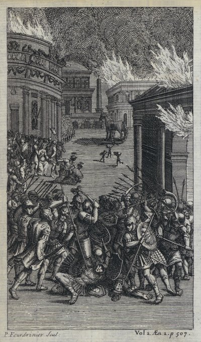Ilustracja do tłumaczenia Eneidy Wergiliusza przez Johna Drydena (rycina) autorstwa European School