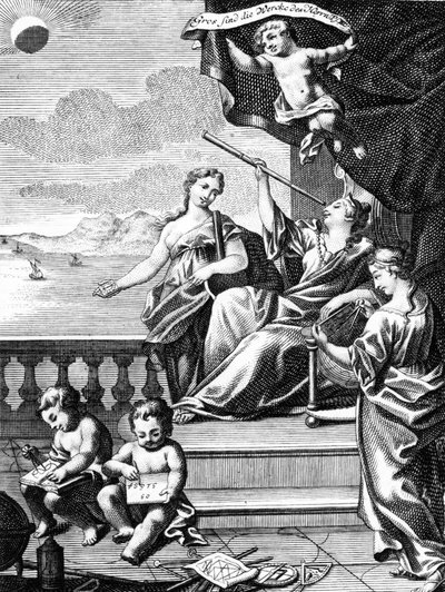 Ilustracja astronomii, c.1771 autorstwa European School