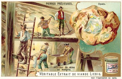 Wnętrze kopalni opalu na Węgrzech (chromolitho) autorstwa European School
