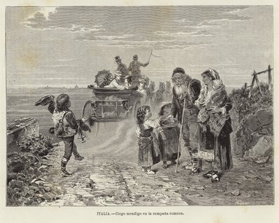 Włochy – Niewidomy żebrak na rzymskiej wsi autorstwa European School