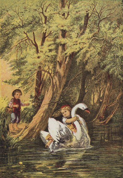 Jean Et Marguerite (kolorowa litografia) autorstwa European School