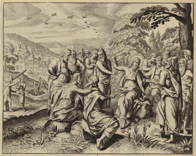 Jezus Chrystus nauczający o sabacie (rycina) autorstwa European School