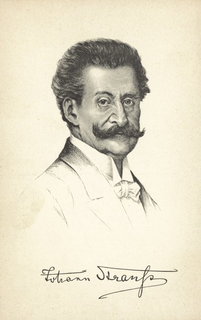 Johann Strauss Młodszy (litografia) autorstwa European School
