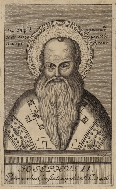 Józef II, patriarcha Konstantynopola (grafika) autorstwa European School