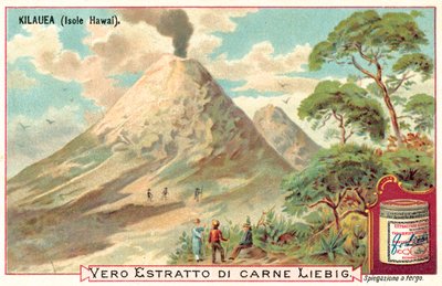 Kilauea, Hawaje (chromolitho) autorstwa European School