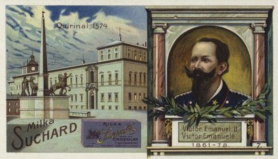 Król Wiktor Emanuel II z Włoch i Pałac Kwirynalski w Rzymie autorstwa European School