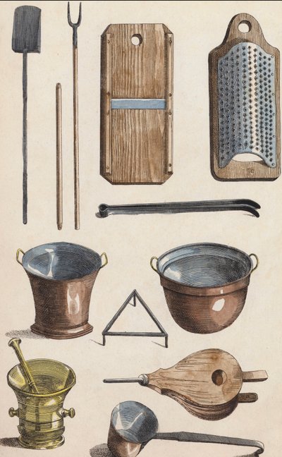 Przybory kuchenne (druk kolorowy) autorstwa European School