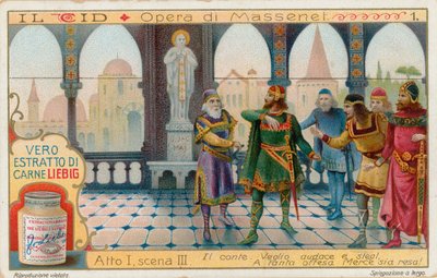 Le Cid Masseneta, karta Liebig, początek XX wieku (chromo) autorstwa European School