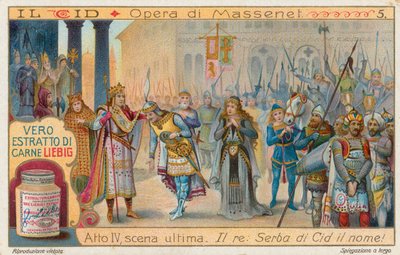 Le Cid Masseneta, karta Liebig, początek XX wieku (chromo) autorstwa European School