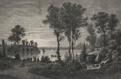 Lac De Gravelle, W Bois de Vincennes (rycina) autorstwa European School