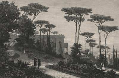 Le Monte-Pincio Rzym (rycina) autorstwa European School