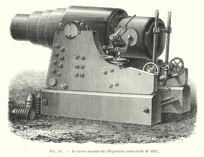 Armata potwora z Wystawy Powszechnej 1867 (rycina) autorstwa European School