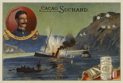 Porucznik Richmond P Hobson i zatonięcie USS Merrimac, Santiago de Cuba, wojna hiszpańsko-amerykańska, 3 czerwca 1898 autorstwa European School