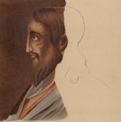 Podobieństwo do Jezusa Chrystusa: Z mozaiki pobranej z rzymskich katakumb (chromolitho) autorstwa European School