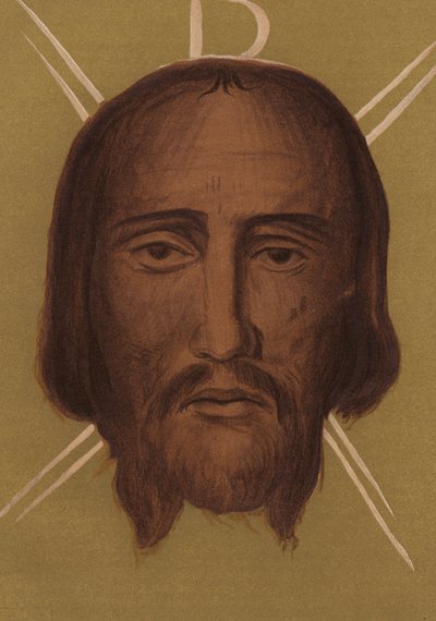 Podobieństwo do Jezusa Chrystusa: Z kościoła św. Sylwestra w Rzymie (chromolitografia) autorstwa European School