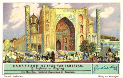Madrasa Ulugh Beg, Registan, Samarkanda (chromolit) autorstwa European School