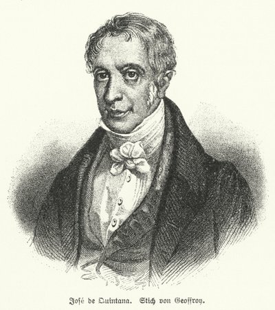 Manuel Jose Quintana , hiszpański poeta (lito) autorstwa European School