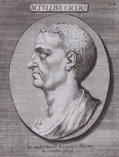 Marcus Tullius Cicero, rzymski filozof, polityk, uczony i mówca (grafika) autorstwa European School