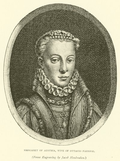 Małgorzata Austriacka, żona Ottavio Farnese (grafika) autorstwa European School